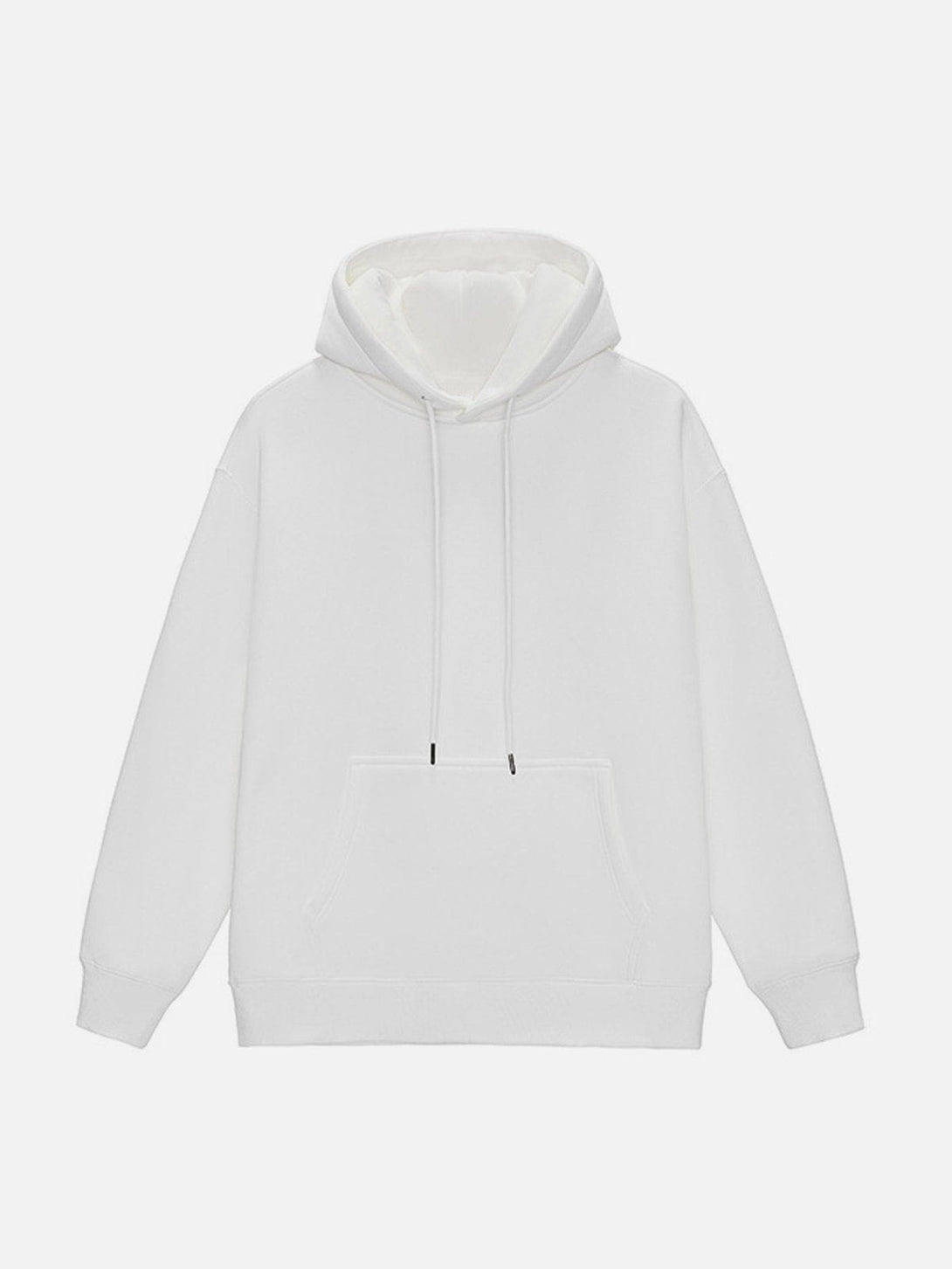 Ellesey - Solid Color Drawstring Hoodie- Streetwear Fashion - ellesey.com