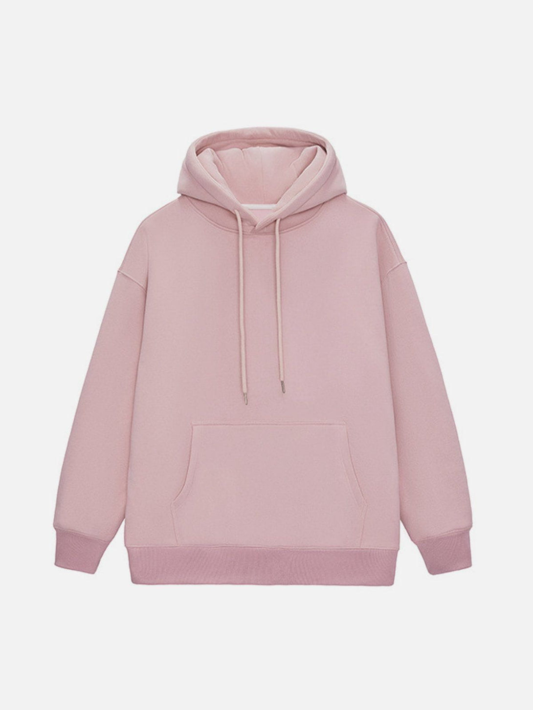 Ellesey - Solid Color Drawstring Hoodie- Streetwear Fashion - ellesey.com