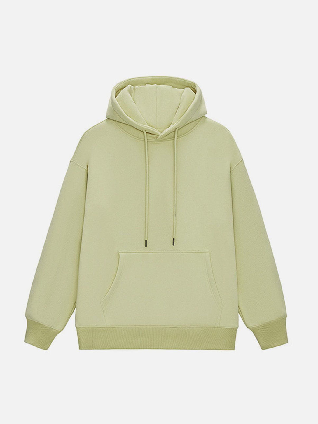 Ellesey - Solid Color Drawstring Hoodie- Streetwear Fashion - ellesey.com