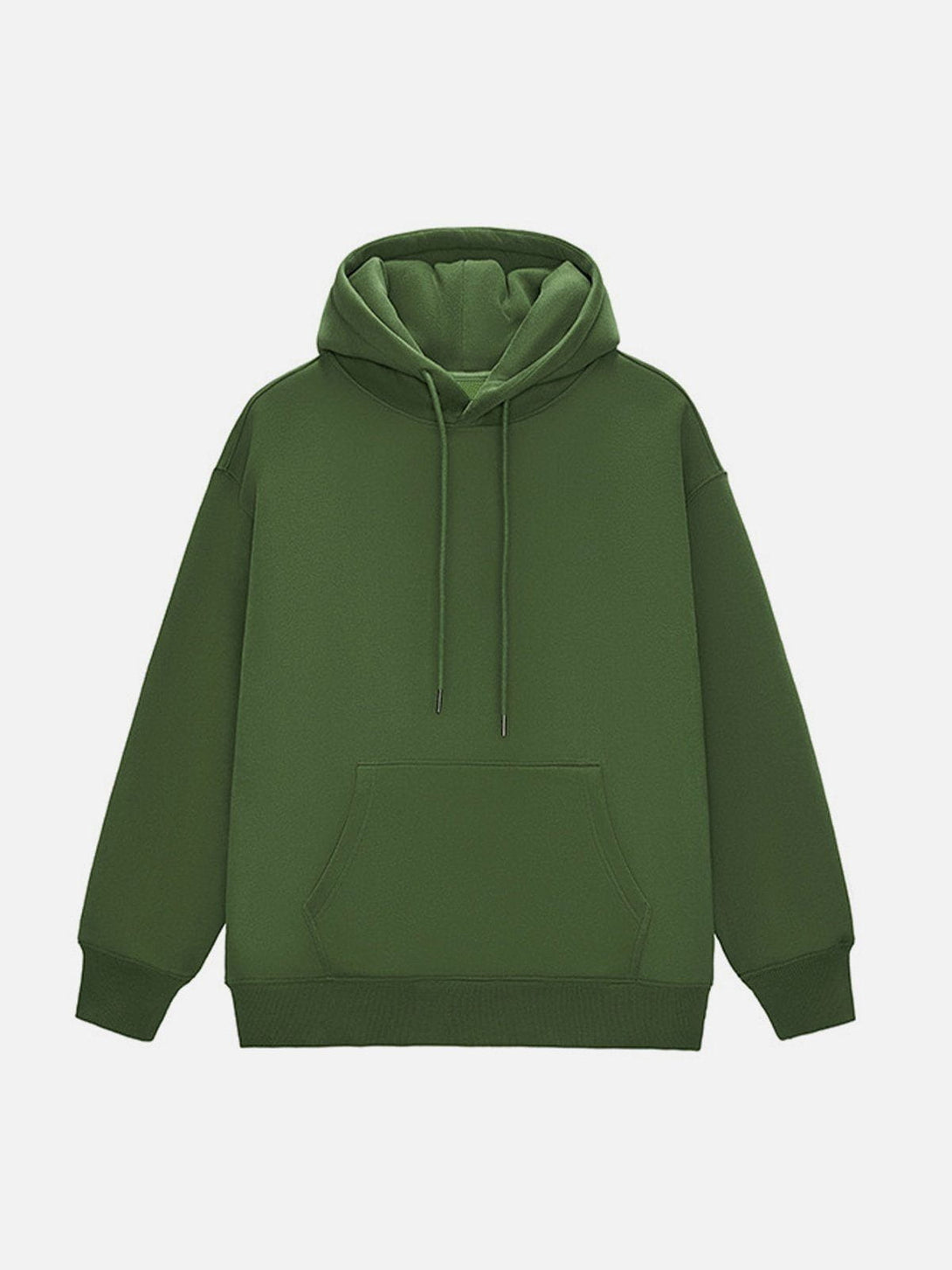 Ellesey - Solid Color Drawstring Hoodie- Streetwear Fashion - ellesey.com