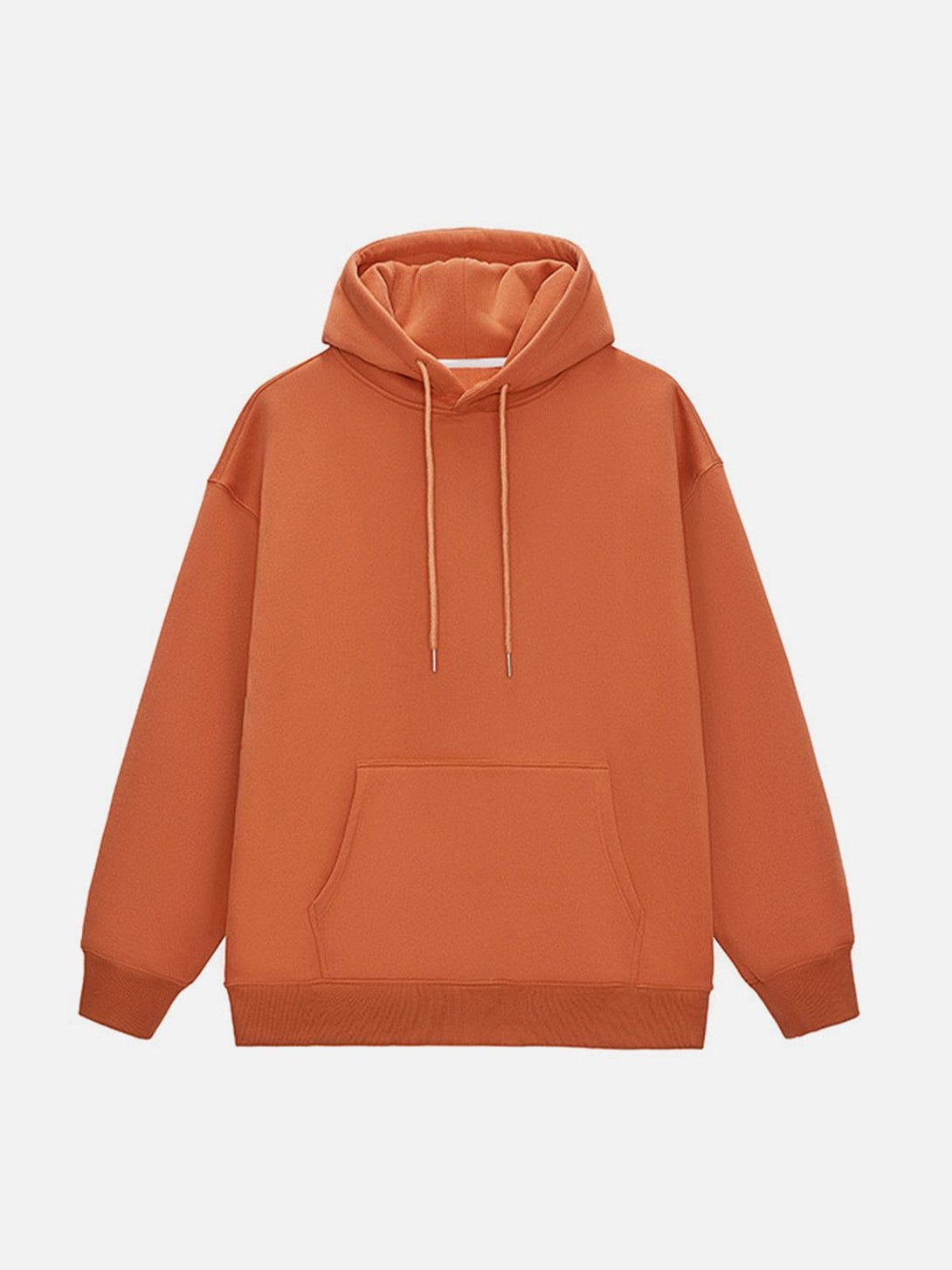 Ellesey - Solid Color Drawstring Hoodie- Streetwear Fashion - ellesey.com