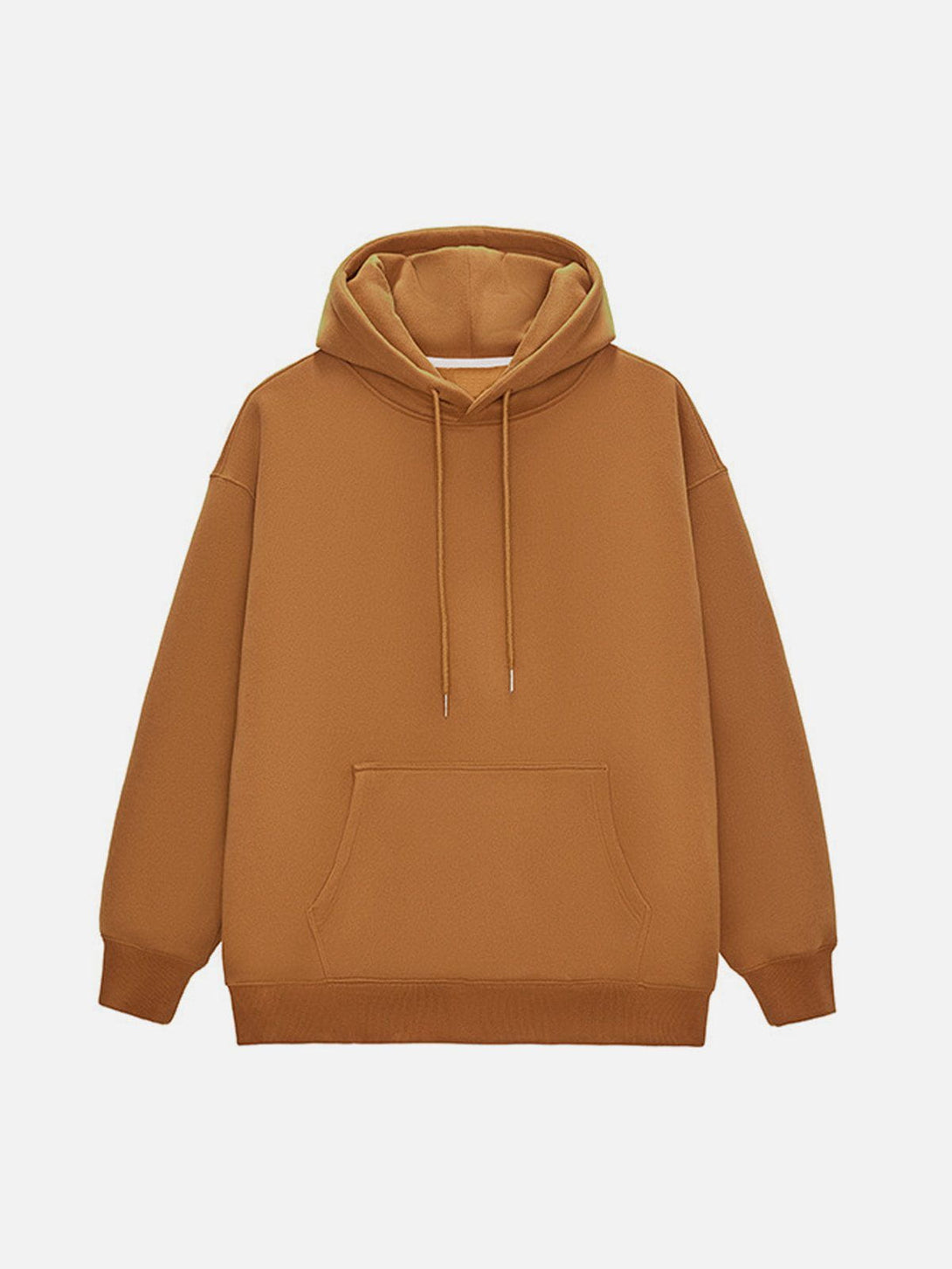 Ellesey - Solid Color Drawstring Hoodie- Streetwear Fashion - ellesey.com