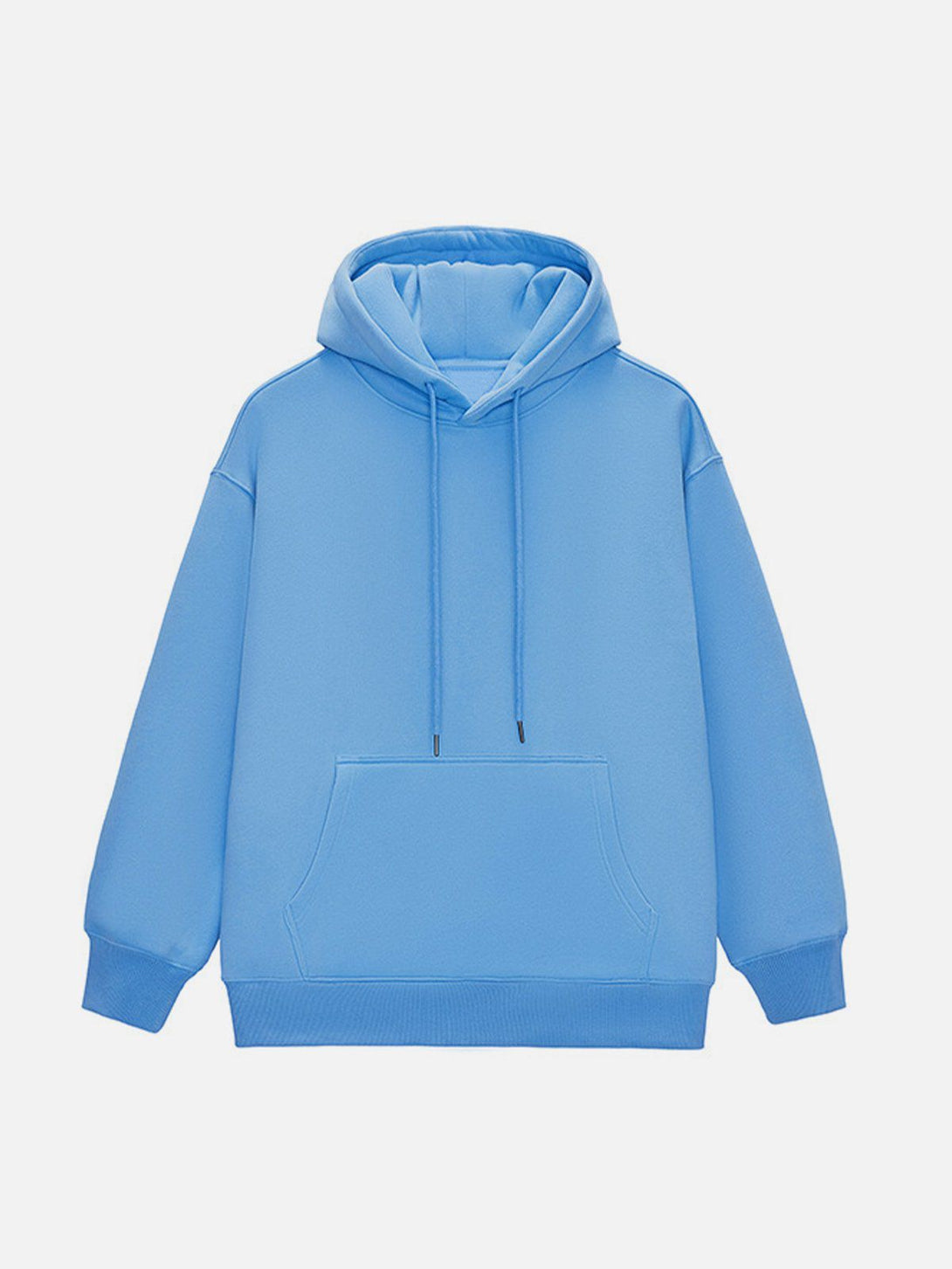 Ellesey - Solid Color Drawstring Hoodie- Streetwear Fashion - ellesey.com