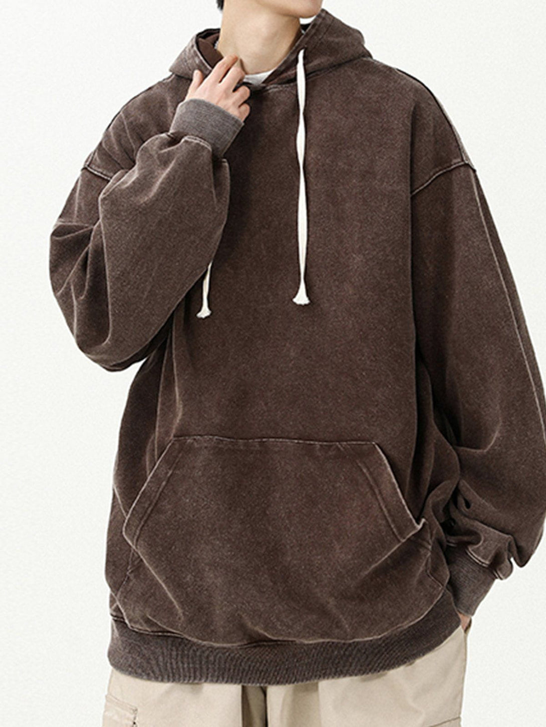 Ellesey - Solid Color Hoodie- Streetwear Fashion - ellesey.com