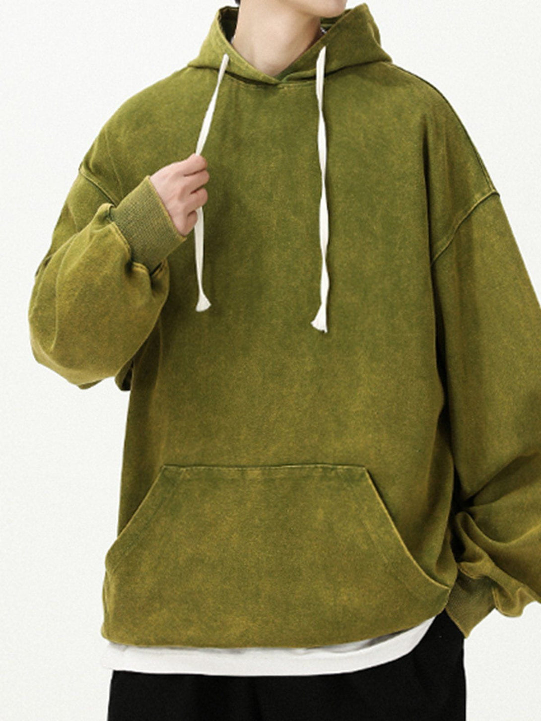 Ellesey - Solid Color Hoodie- Streetwear Fashion - ellesey.com