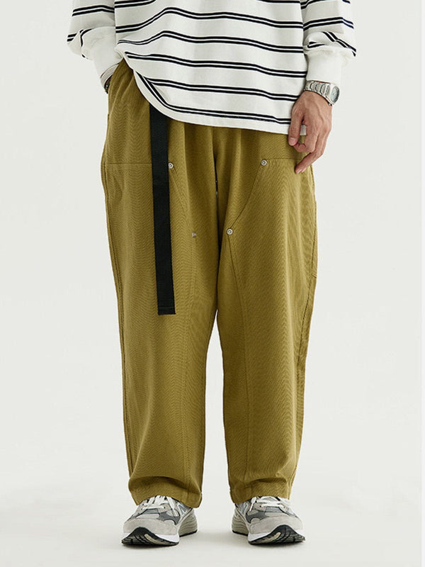 Ellesey - Solid Color Straps Cargo Pants- Streetwear Fashion - ellesey.com