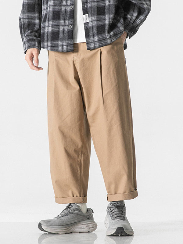 Ellesey - Solid Color Twill Cargo Pants- Streetwear Fashion - ellesey.com