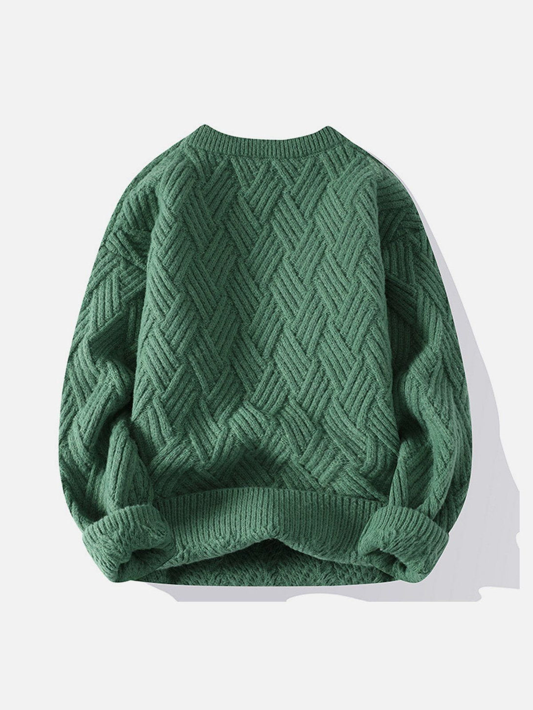 Ellesey - Solid Color Weave Cozy Sweater-Streetwear Fashion - ellesey.com