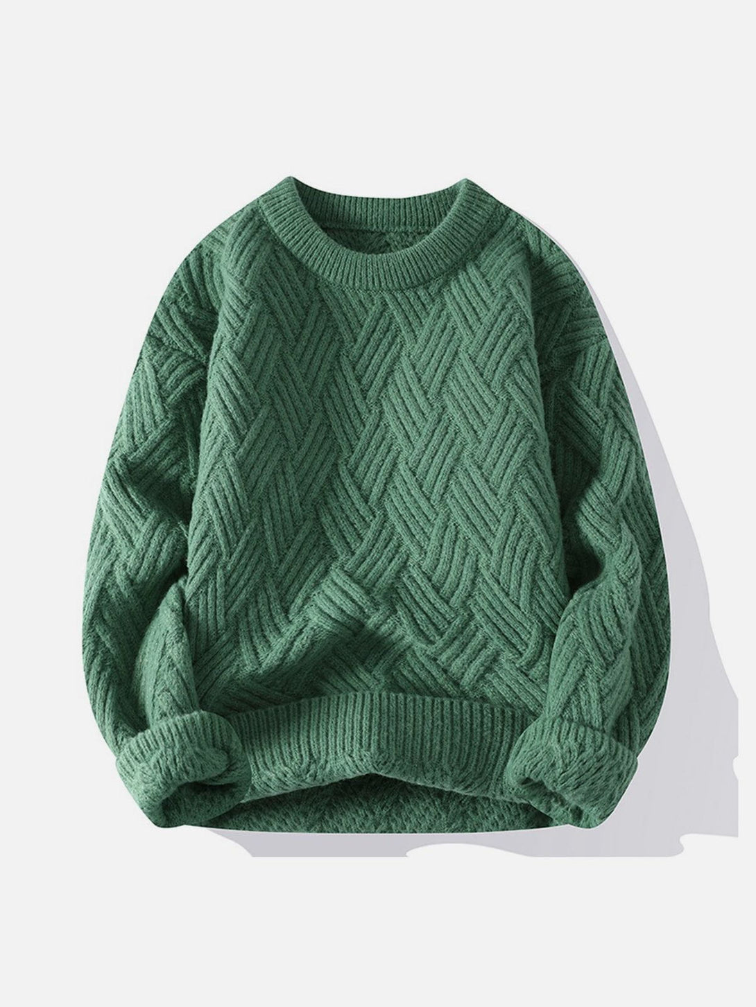 Ellesey - Solid Color Weave Cozy Sweater-Streetwear Fashion - ellesey.com