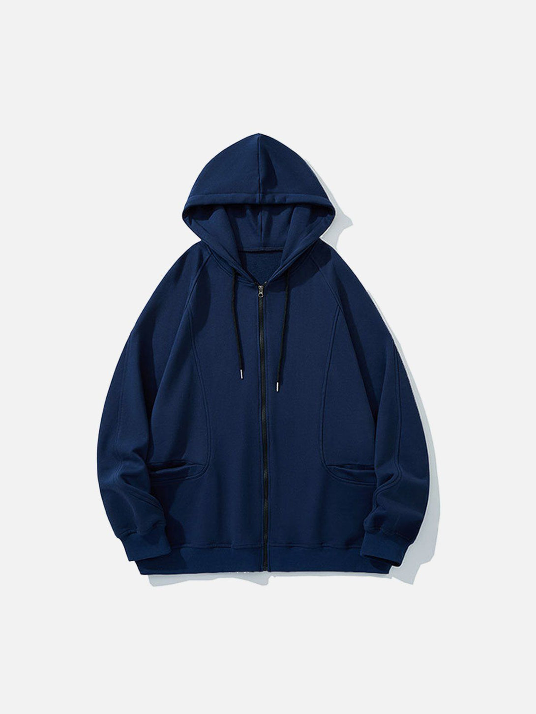 Ellesey - Solid Color Zipped Hoodie- Streetwear Fashion - ellesey.com