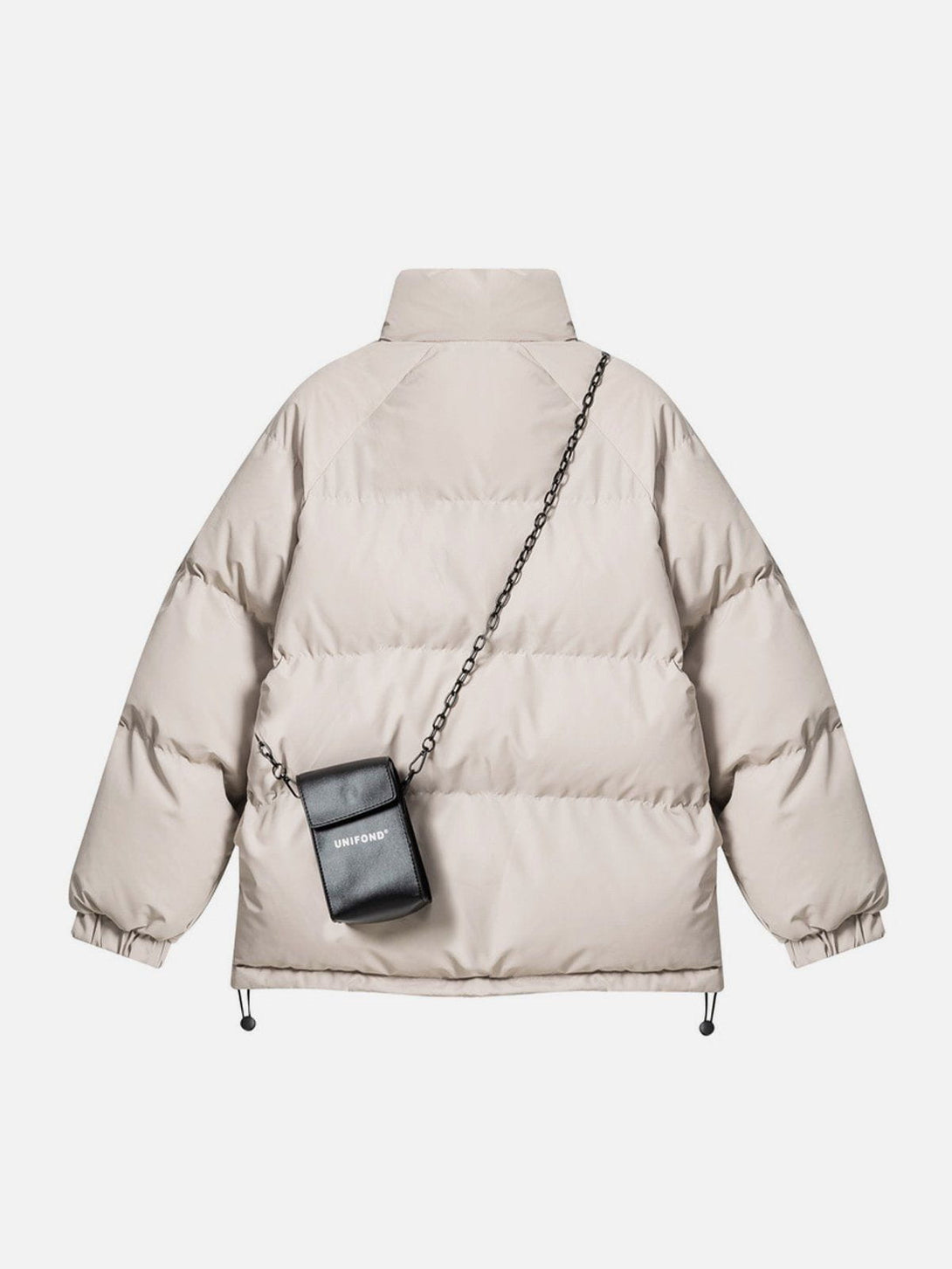 Ellesey - Solid Detachable Satchel Winter Coat-Streetwear Fashion - ellesey.com