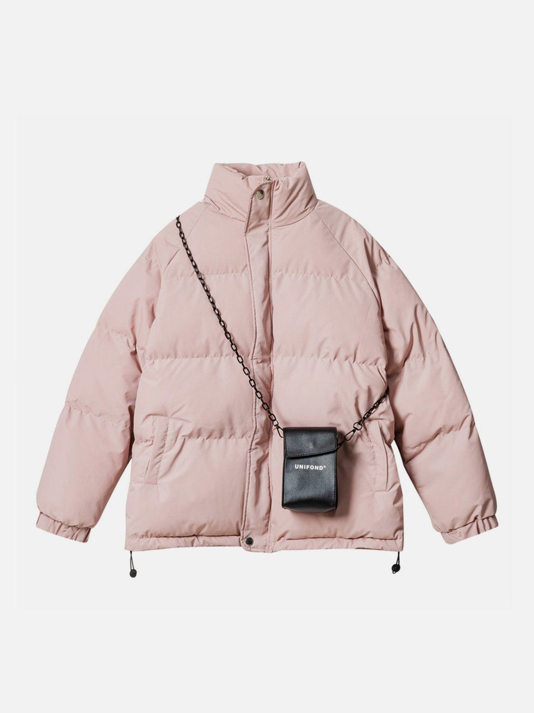 Ellesey - Solid Detachable Satchel Winter Coat-Streetwear Fashion - ellesey.com