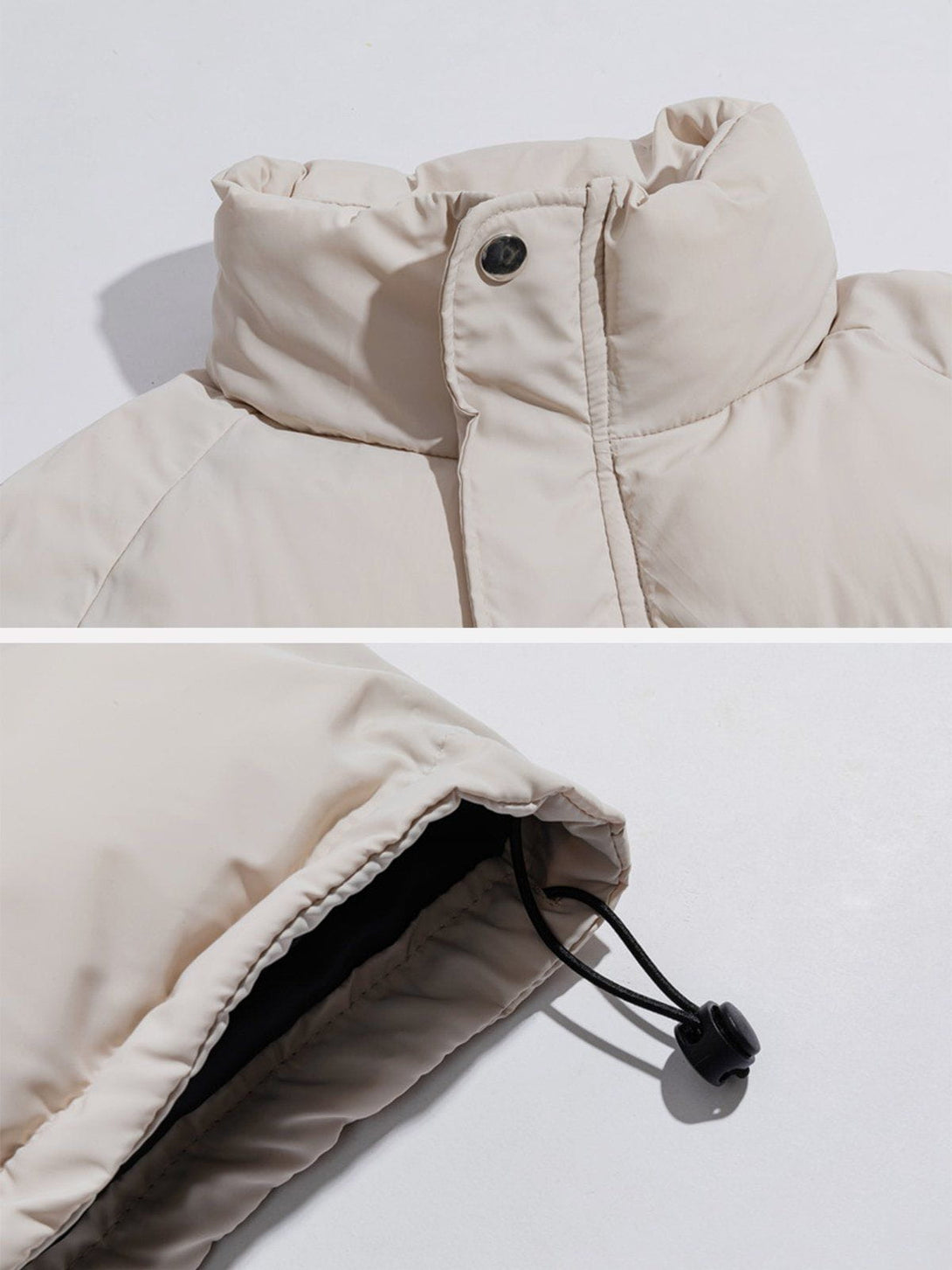 Ellesey - Solid Detachable Satchel Winter Coat-Streetwear Fashion - ellesey.com