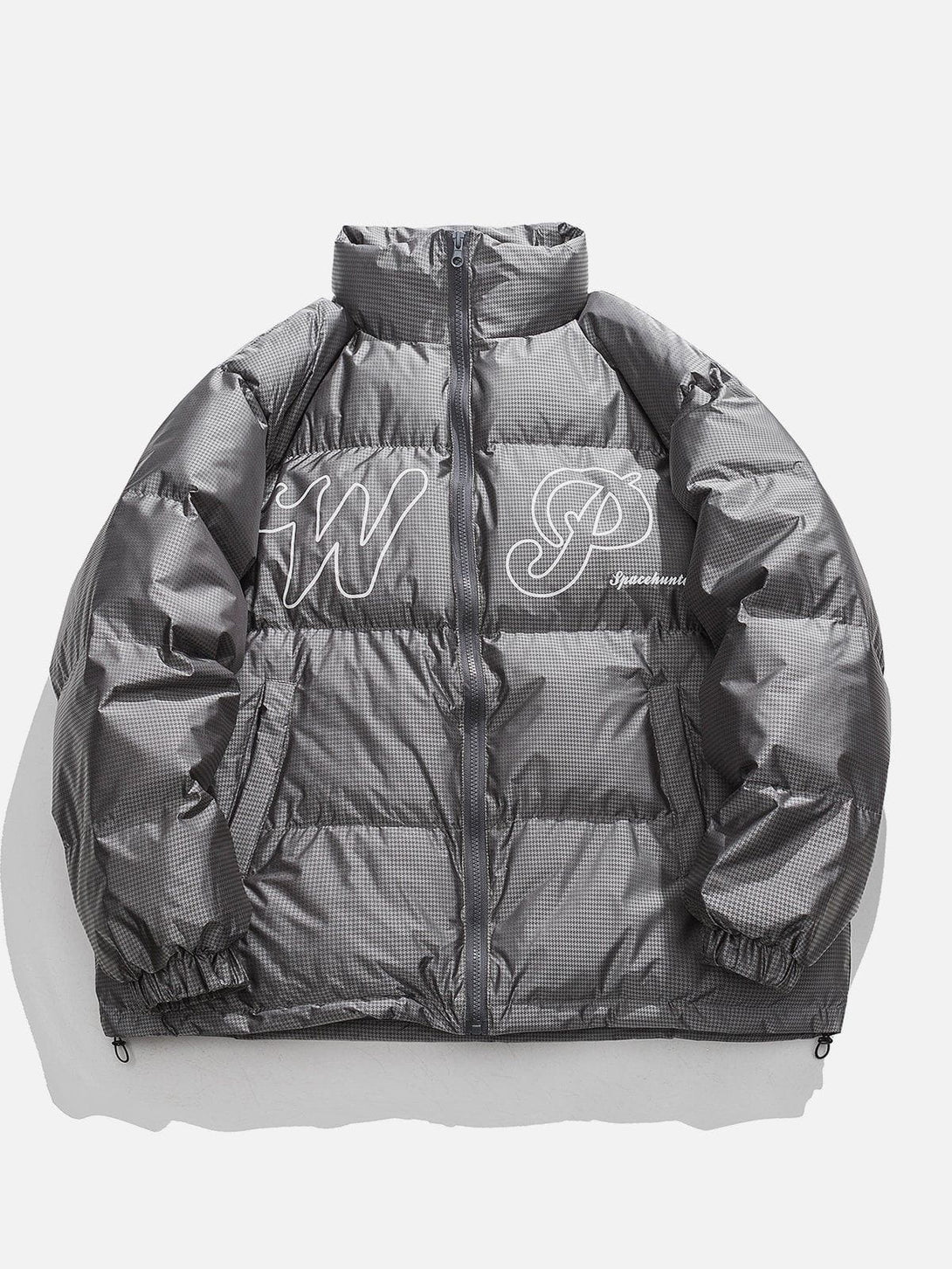 Ellesey - Solid Letter Print Winter Coat-Streetwear Fashion - ellesey.com