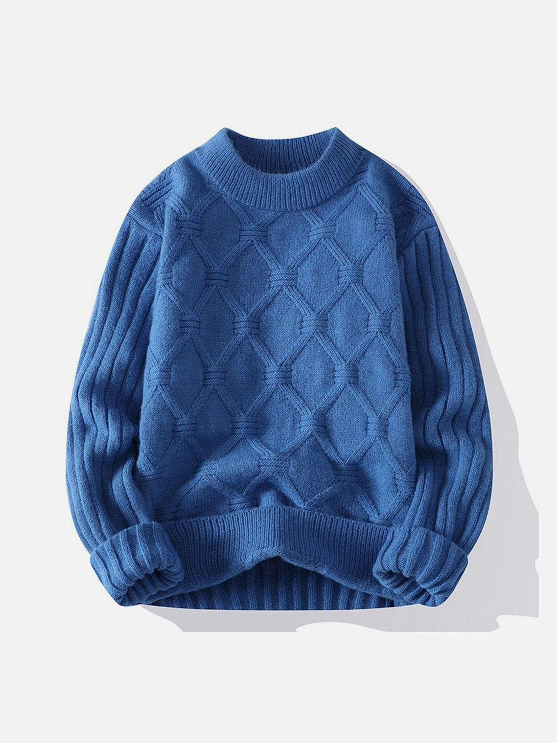 Ellesey - Solid Net Jacquard Sweater-Streetwear Fashion - ellesey.com