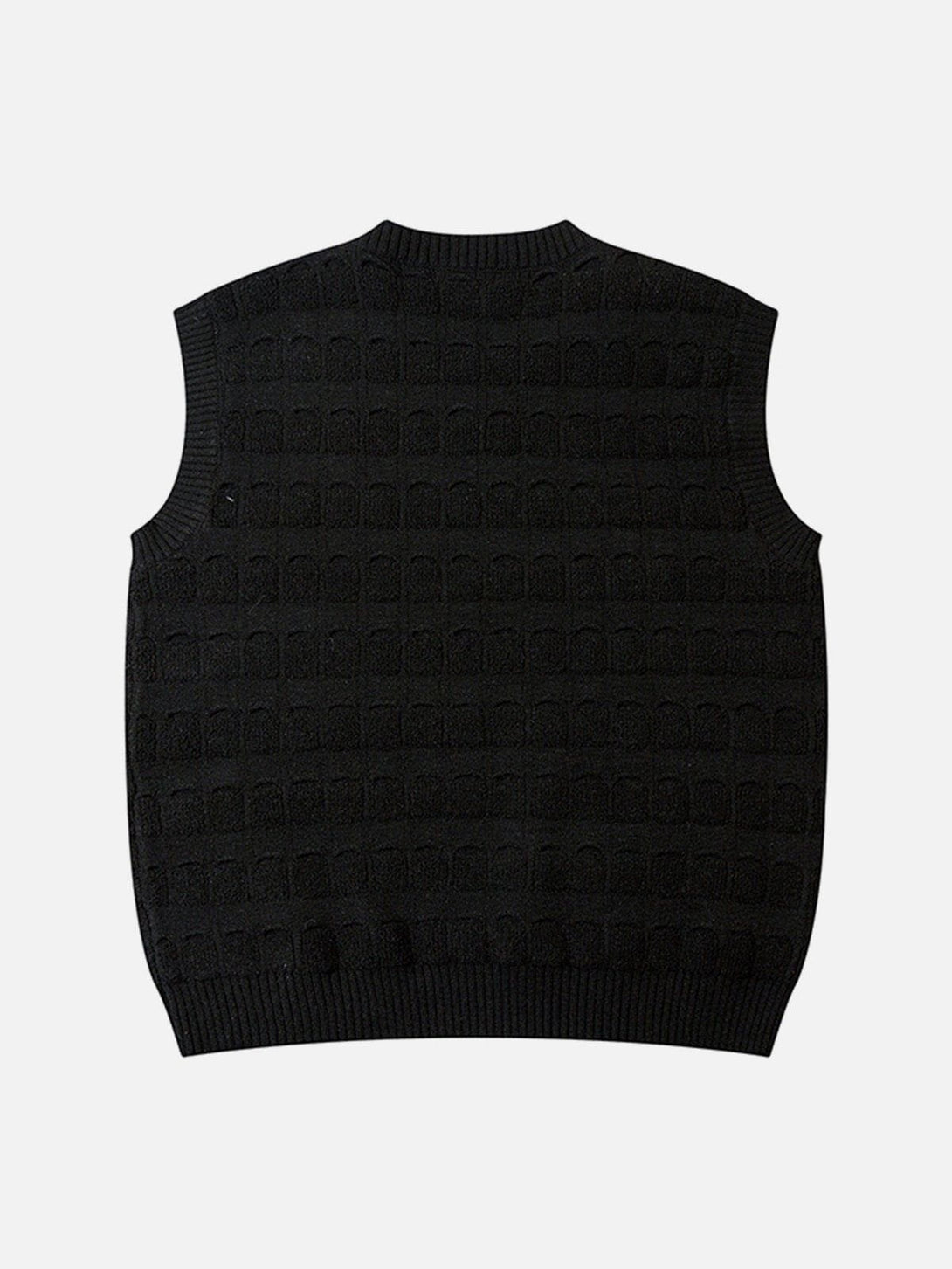 Ellesey - Solid Woven Stripe Sweater Vest-Streetwear Fashion - ellesey.com