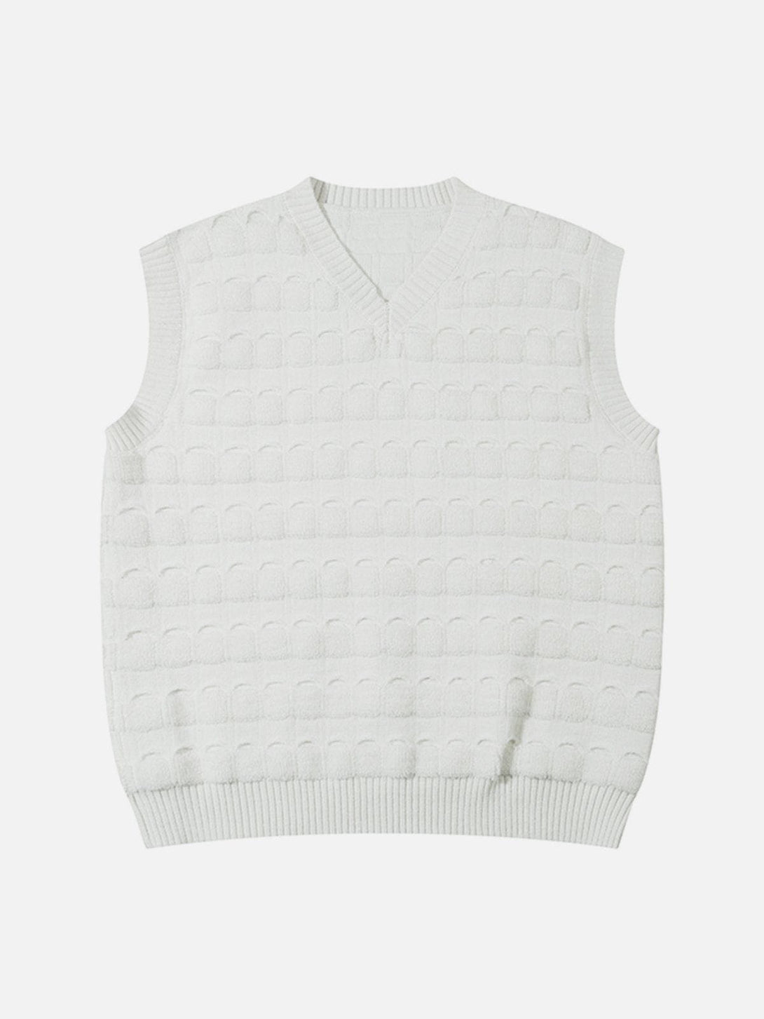 Ellesey - Solid Woven Stripe Sweater Vest-Streetwear Fashion - ellesey.com