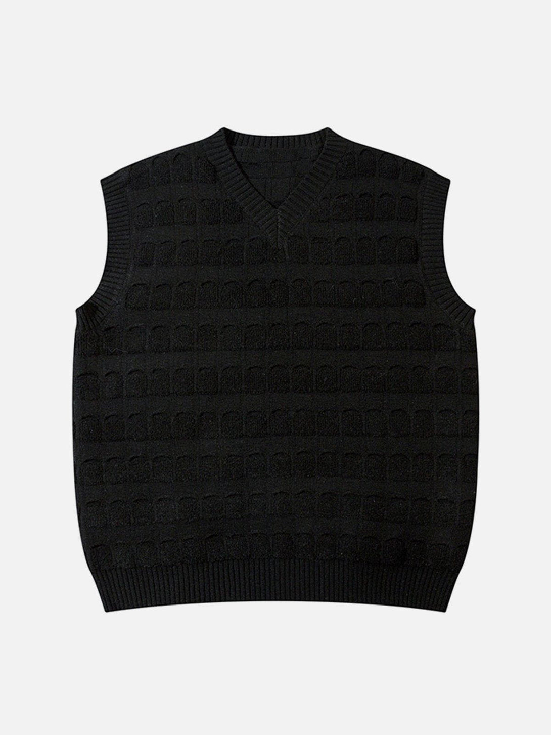 Ellesey - Solid Woven Stripe Sweater Vest-Streetwear Fashion - ellesey.com