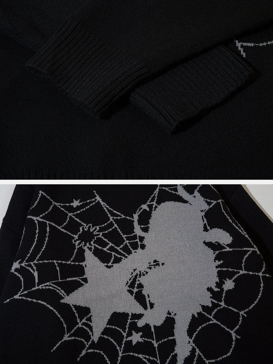 Ellesey - Spider Web Stars Graphic Sweater-Streetwear Fashion - ellesey.com