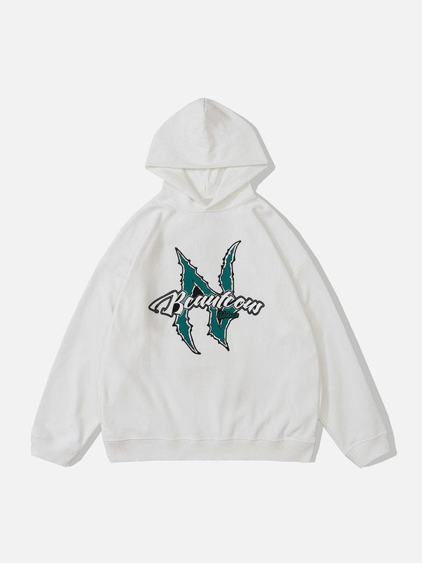 Ellesey - Spiked Shell Letter Foam Print Hoodie- Streetwear Fashion - ellesey.com