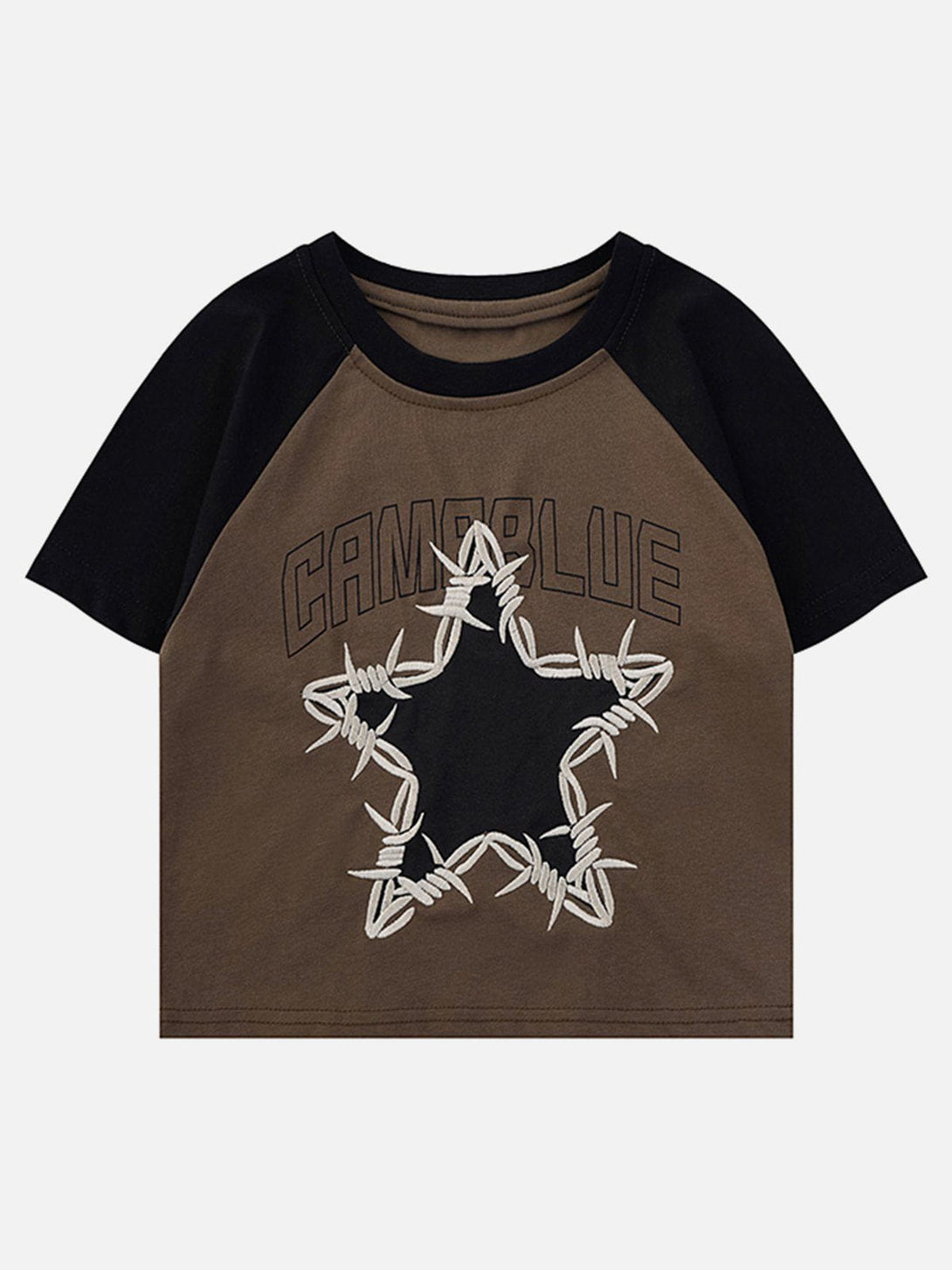 Ellesey - Star Embroidered Patchwork Tee- Streetwear Fashion - ellesey.com