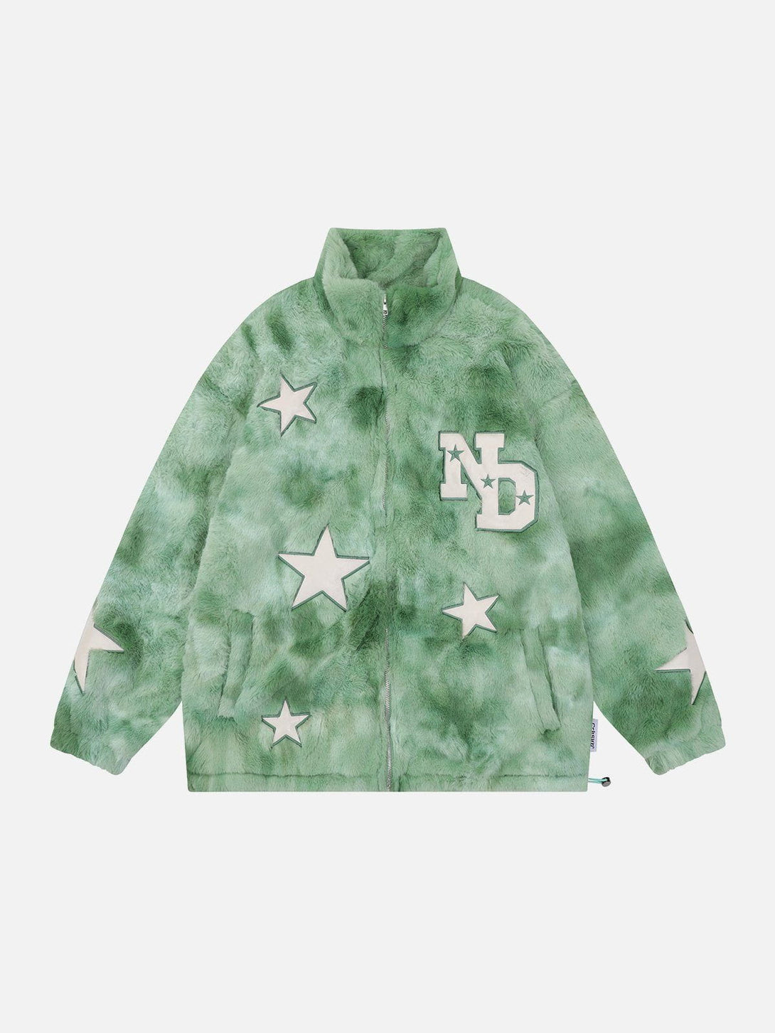 Ellesey - Star Embroidered Plush Winter Coat-Streetwear Fashion - ellesey.com