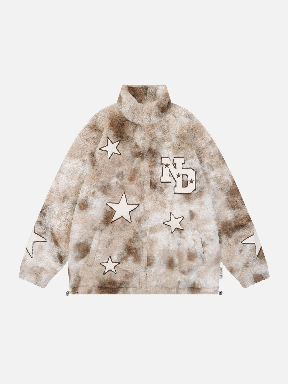 Ellesey - Star Embroidered Plush Winter Coat-Streetwear Fashion - ellesey.com