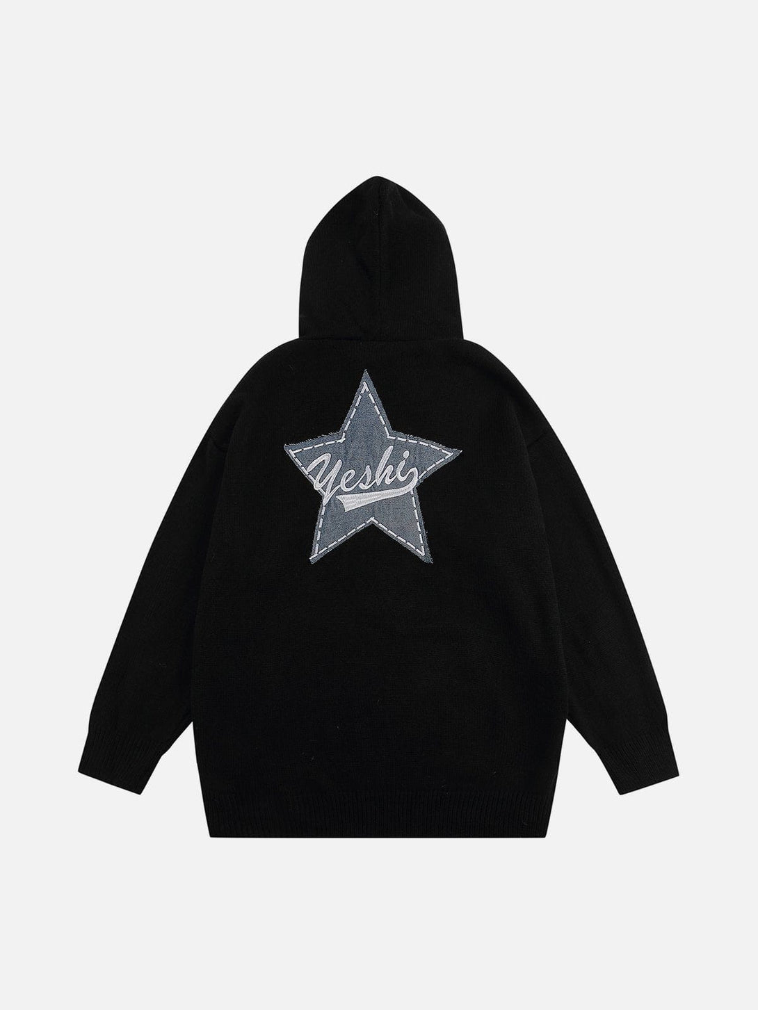 Ellesey - Star Embroidery Patchwork Hoodie- Streetwear Fashion - ellesey.com