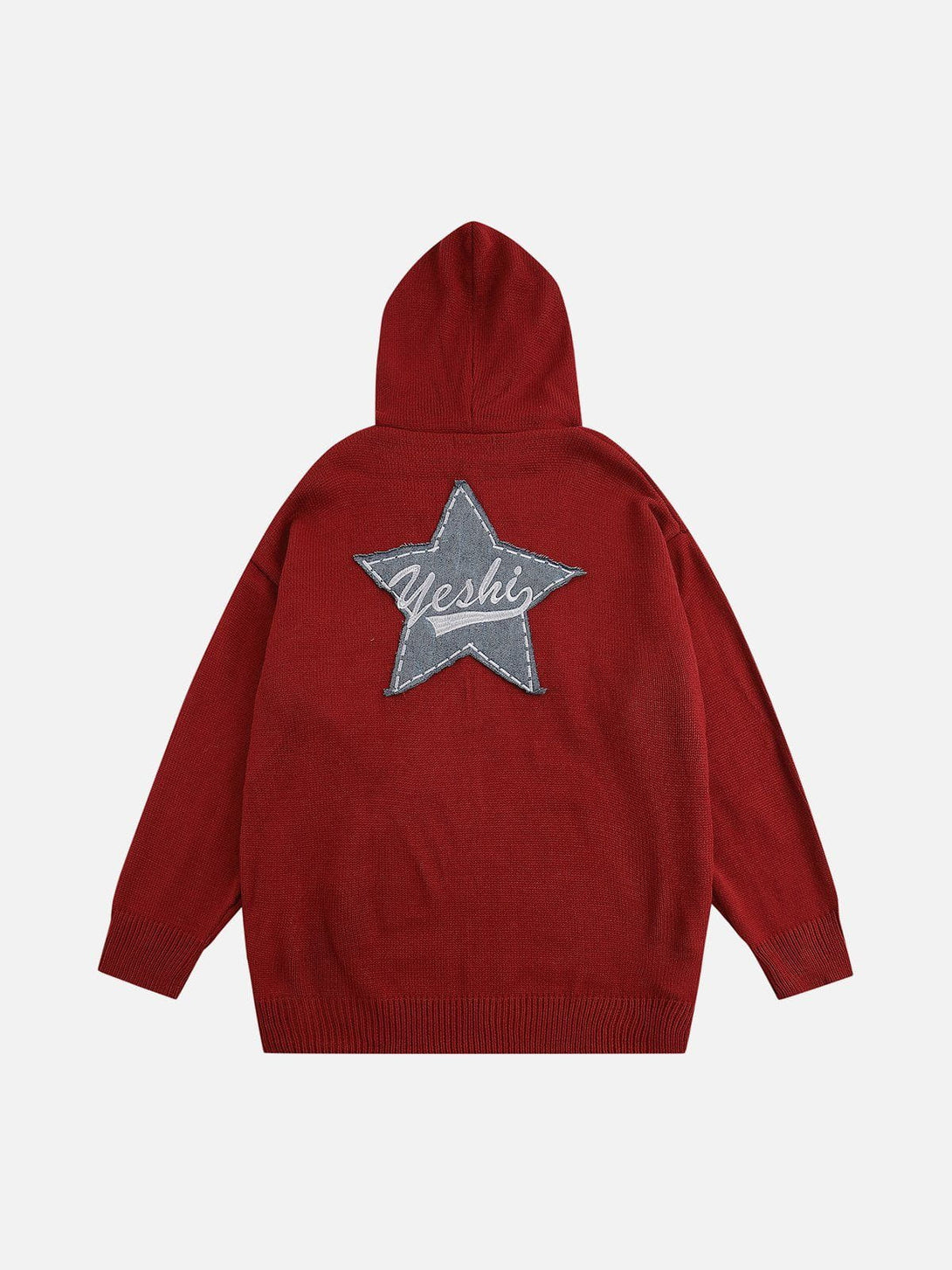 Ellesey - Star Embroidery Patchwork Hoodie- Streetwear Fashion - ellesey.com