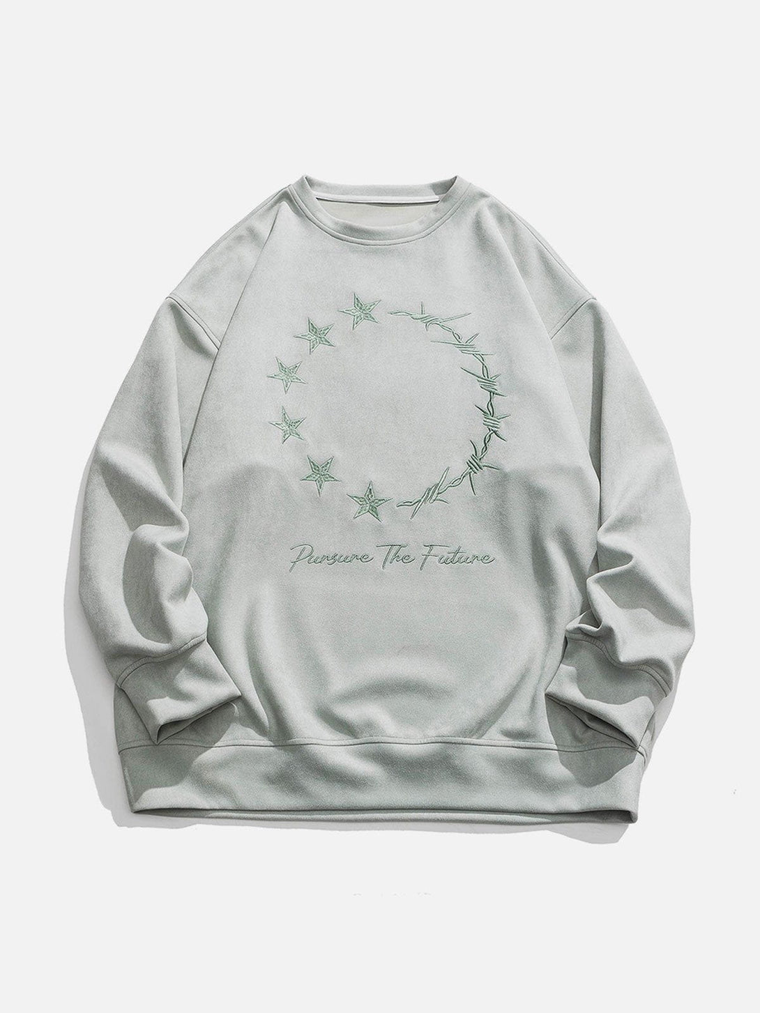 Ellesey - Star Embroidery Sweatshirt- Streetwear Fashion - ellesey.com