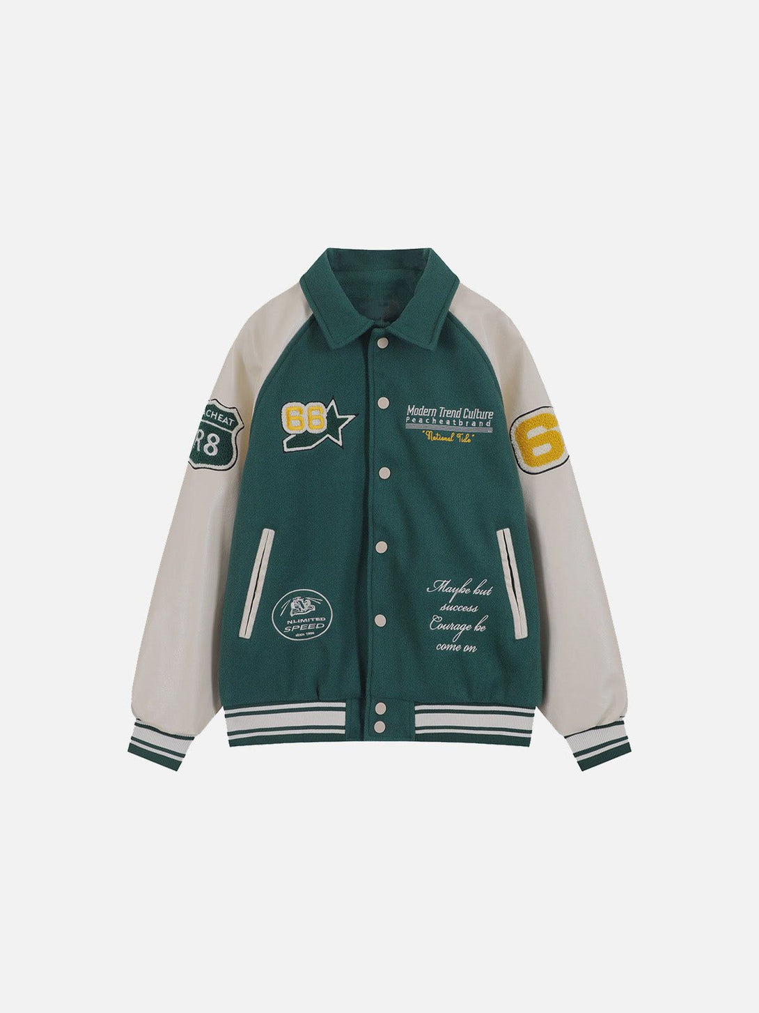 Ellesey - Star Embroidery Varsity Jacket- Streetwear Fashion - ellesey.com