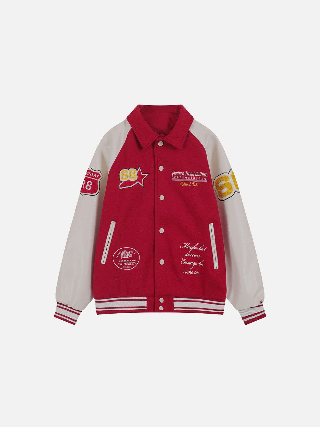 Ellesey - Star Embroidery Varsity Jacket- Streetwear Fashion - ellesey.com