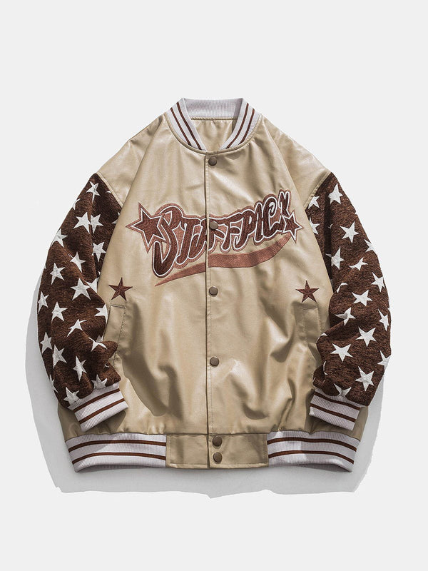 Ellesey - Star Graphic Varsity Jacket- Streetwear Fashion - ellesey.com