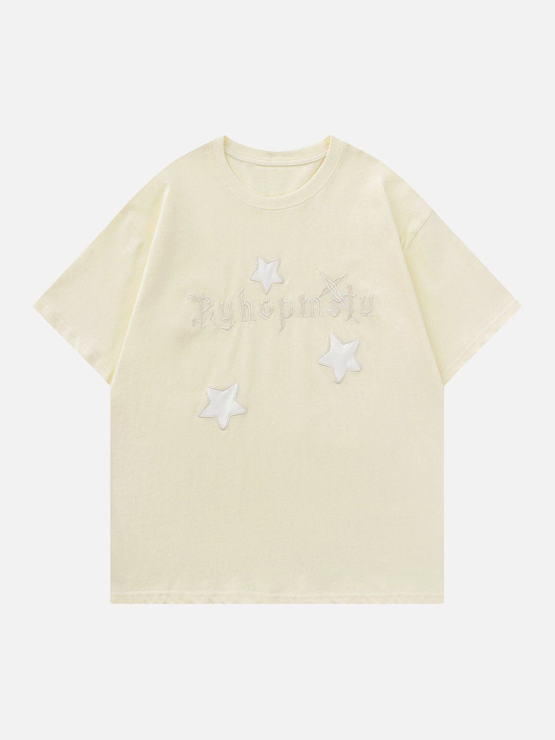 Ellesey - Star Letter Embroidery Tee- Streetwear Fashion - ellesey.com