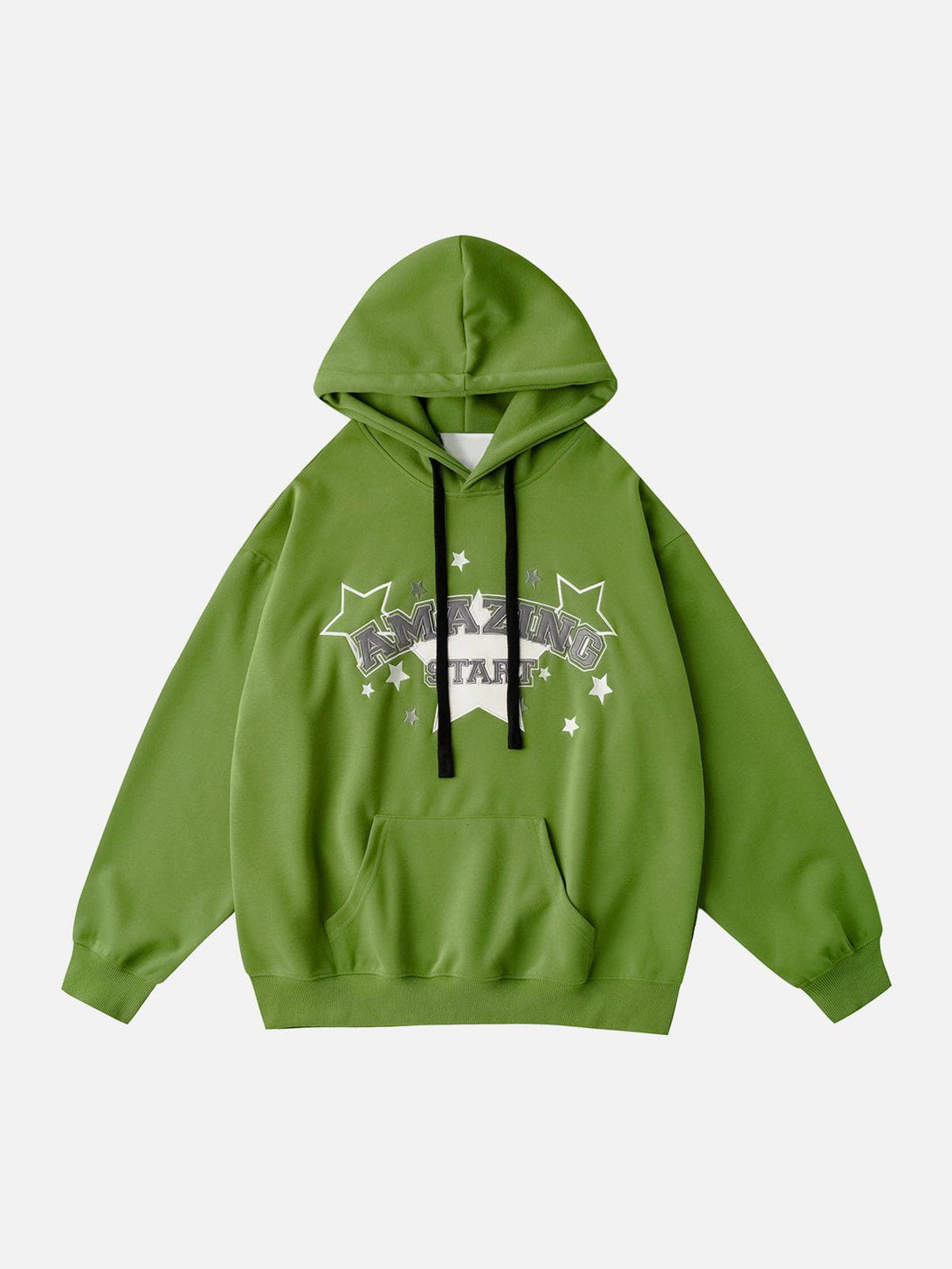 Ellesey - Star Letter Print Hoodie- Streetwear Fashion - ellesey.com