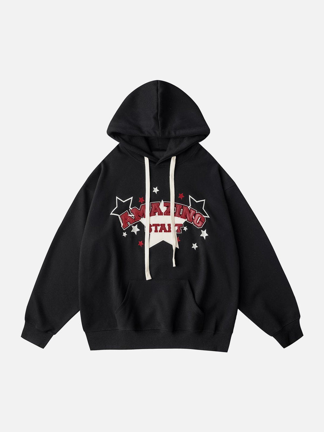 Ellesey - Star Letter Print Hoodie- Streetwear Fashion - ellesey.com