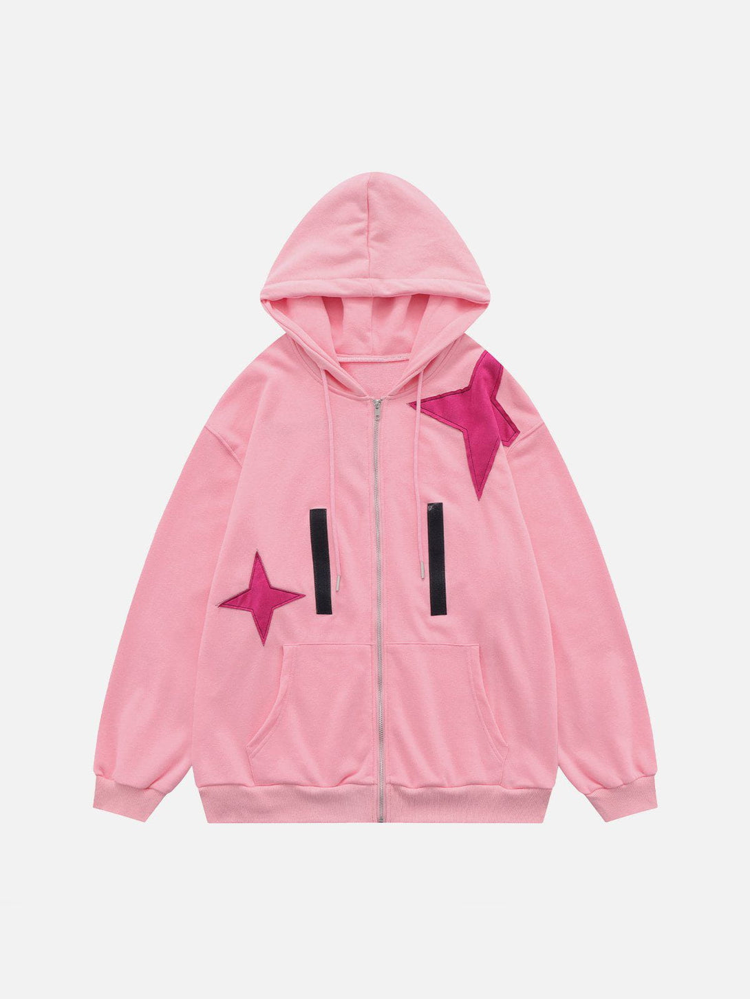 Ellesey - Star Patchwork Removable Pocket Hoodie- Streetwear Fashion - ellesey.com