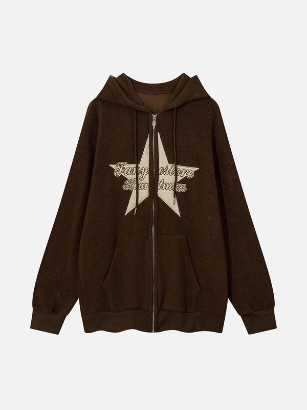 Ellesey - Star Pattern Embroidered Hoodie- Streetwear Fashion - ellesey.com