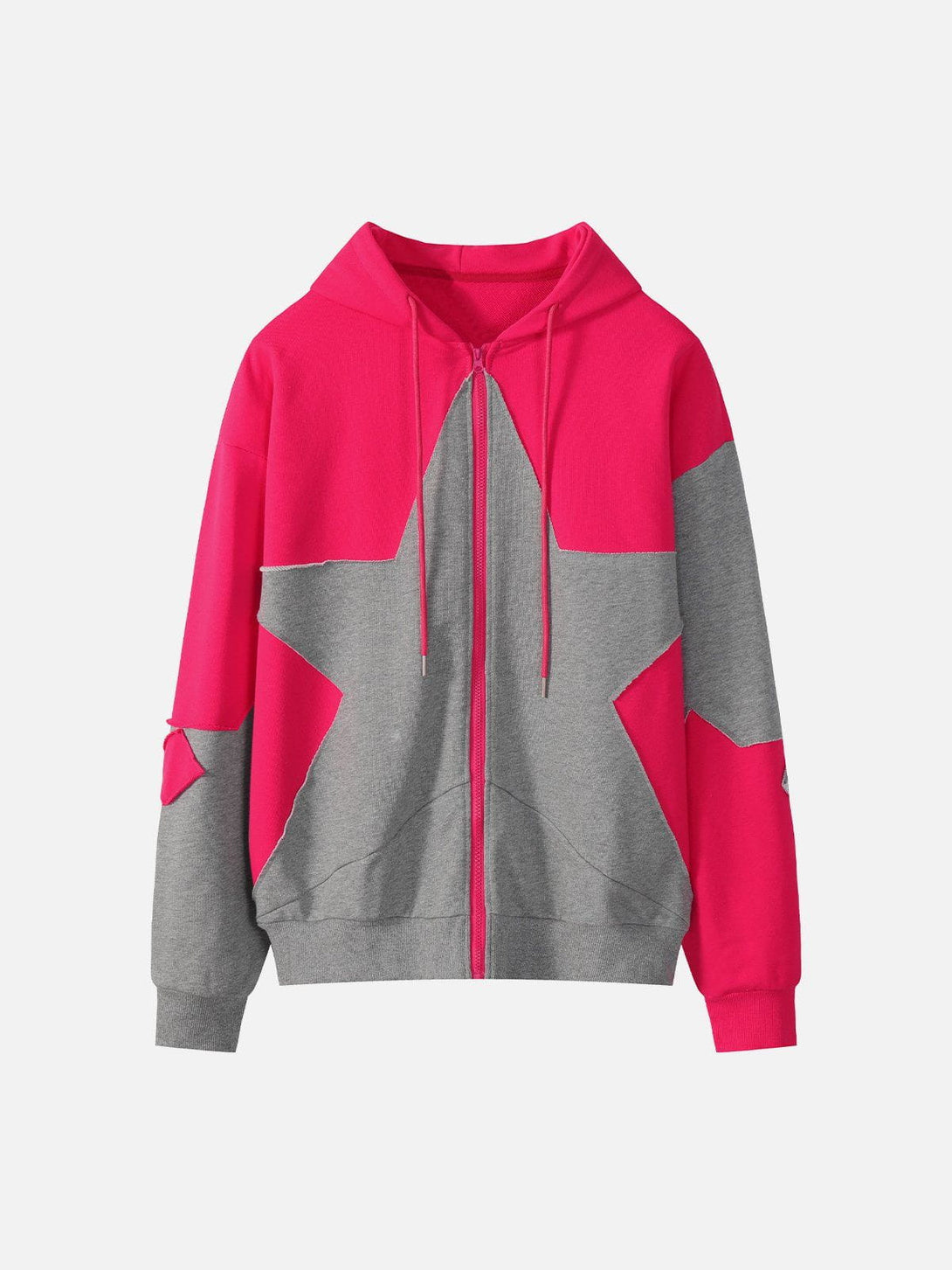 Ellesey - Star Print ZIP UP Hoodie- Streetwear Fashion - ellesey.com