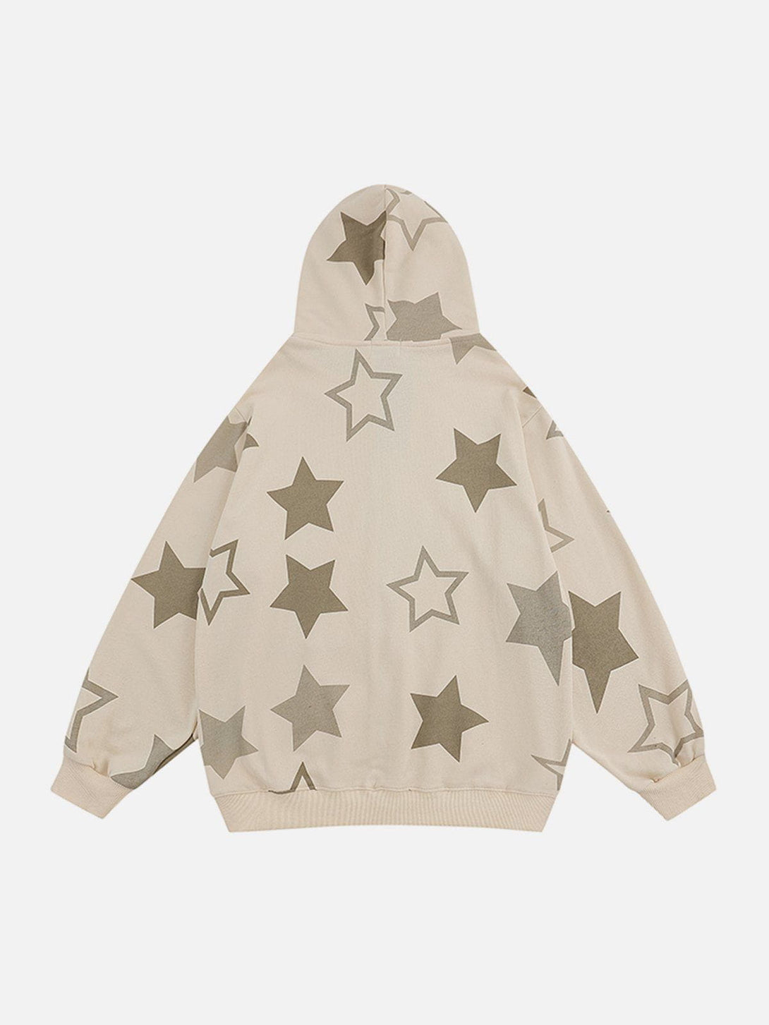 Ellesey - Star Print Zipper Hoodie- Streetwear Fashion - ellesey.com