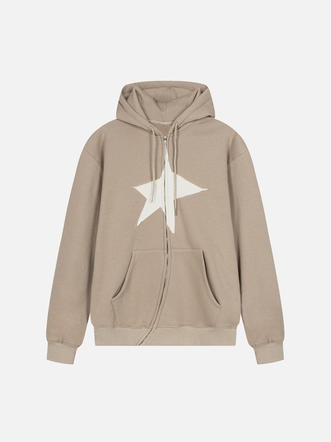 Ellesey - Star Quilting Zipped Hoodie- Streetwear Fashion - ellesey.com