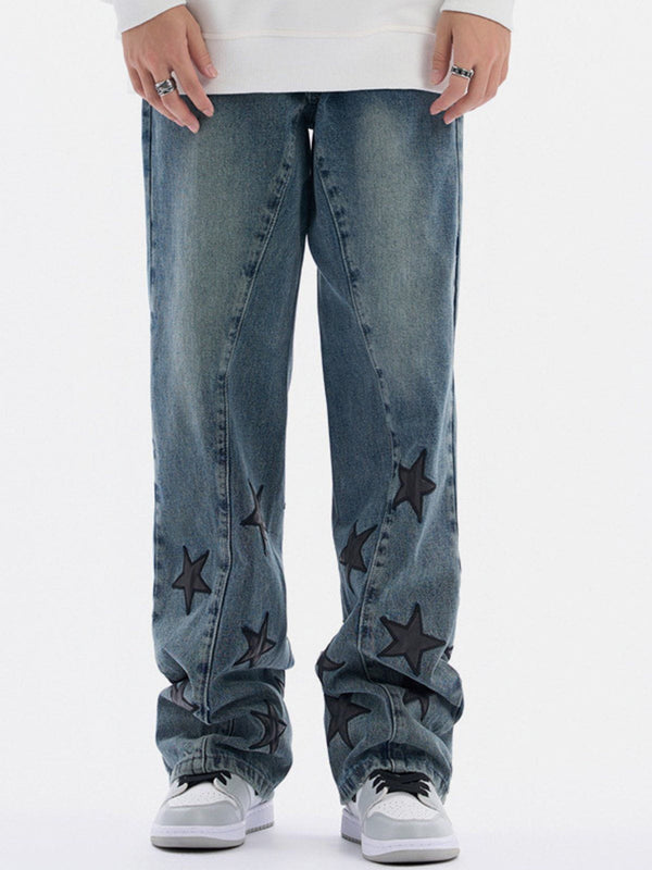 Ellesey - Star sticker Jeans- Streetwear Fashion - ellesey.com