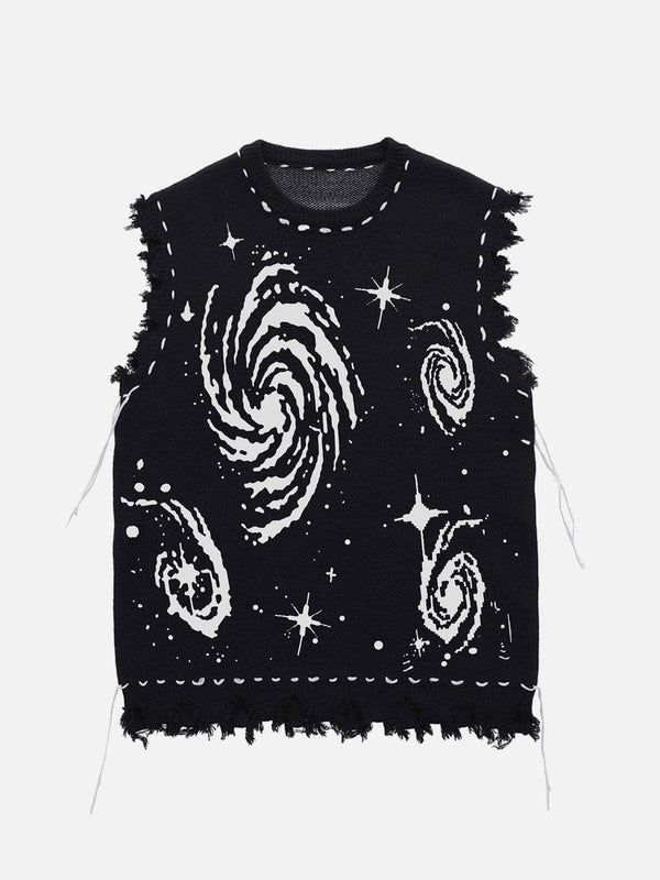 Ellesey - Starry Night Swirl Graphic Sweater Vest-Streetwear Fashion - ellesey.com