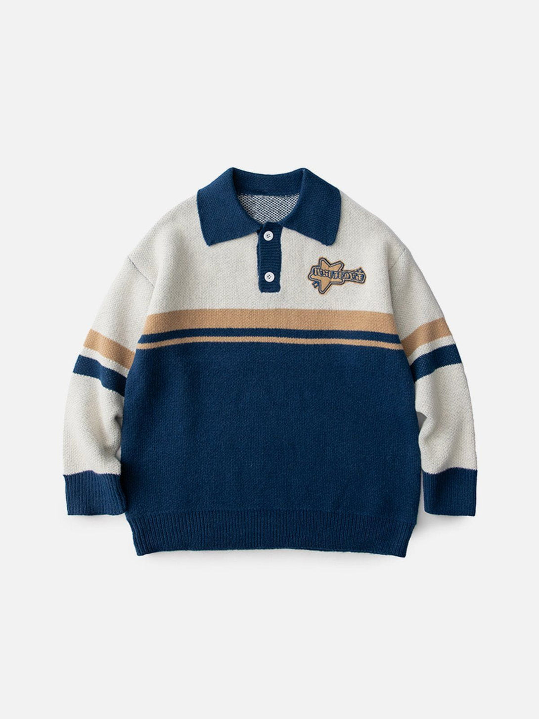 Ellesey - Stars Knit Polo Sweater-Streetwear Fashion - ellesey.com