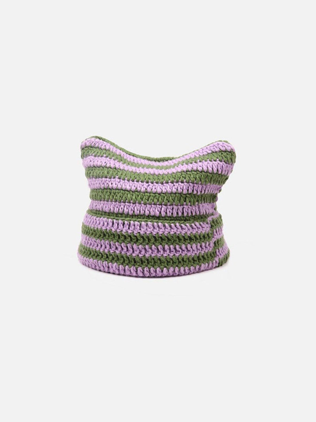 Ellesey - Stripe Cat Ear Hat- Streetwear Fashion - ellesey.com