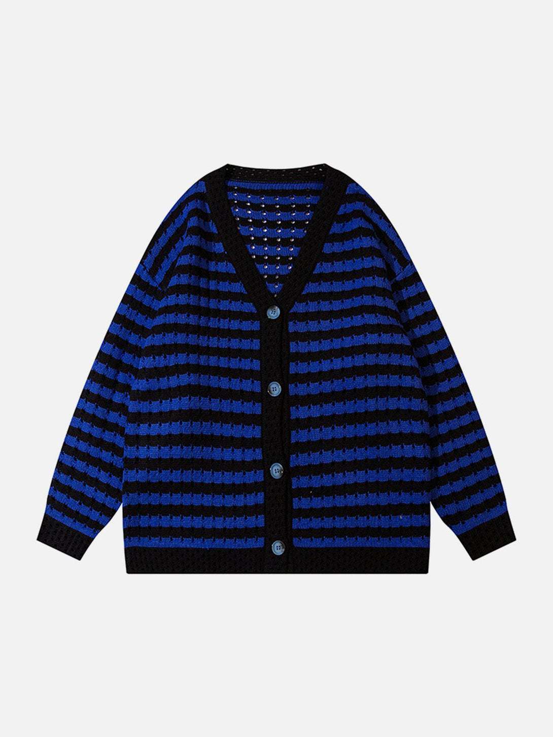 Ellesey - Stripe Clashing Colors Cardigan-Streetwear Fashion - ellesey.com