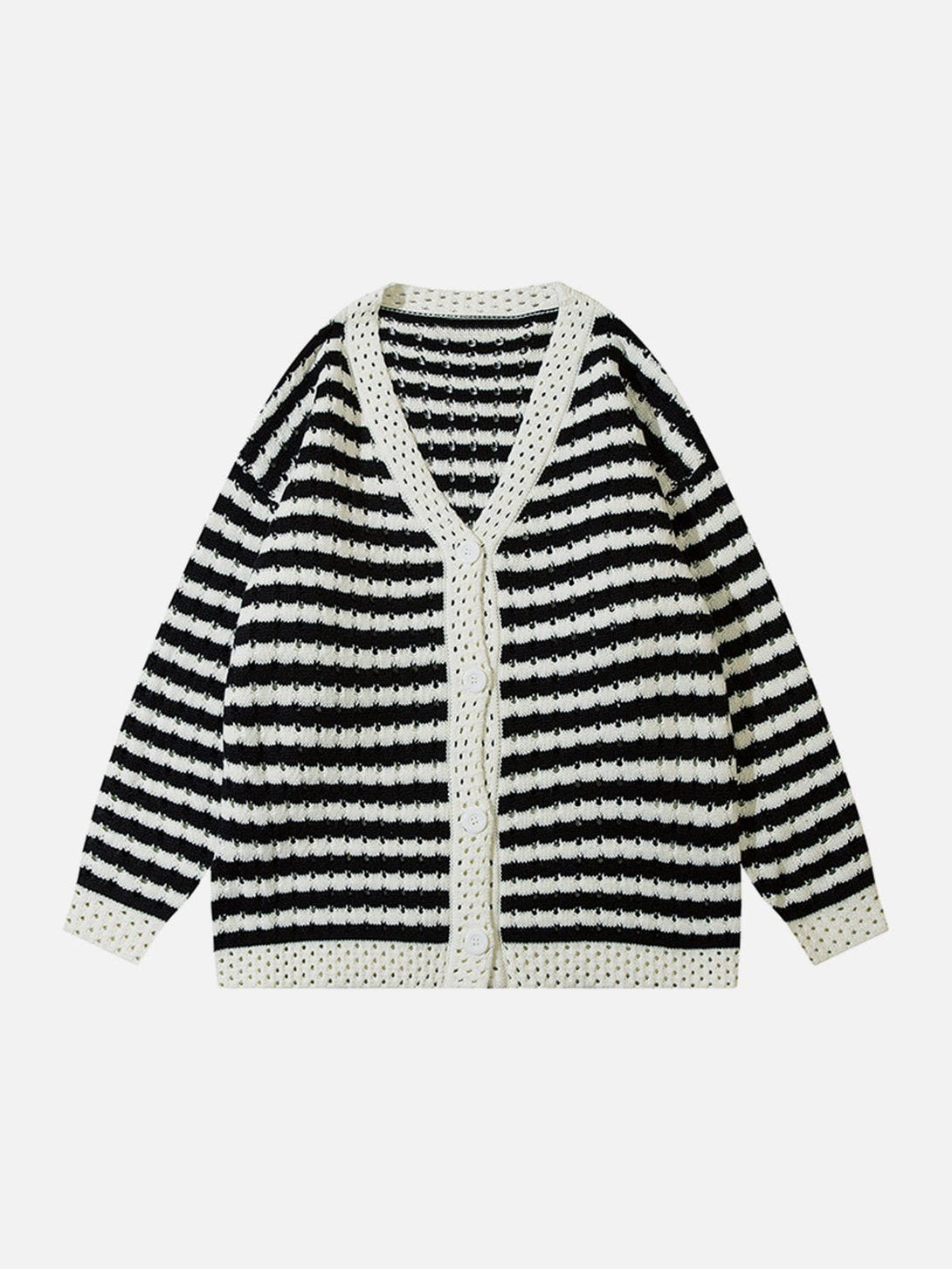 Ellesey - Stripe Clashing Colors Cardigan-Streetwear Fashion - ellesey.com