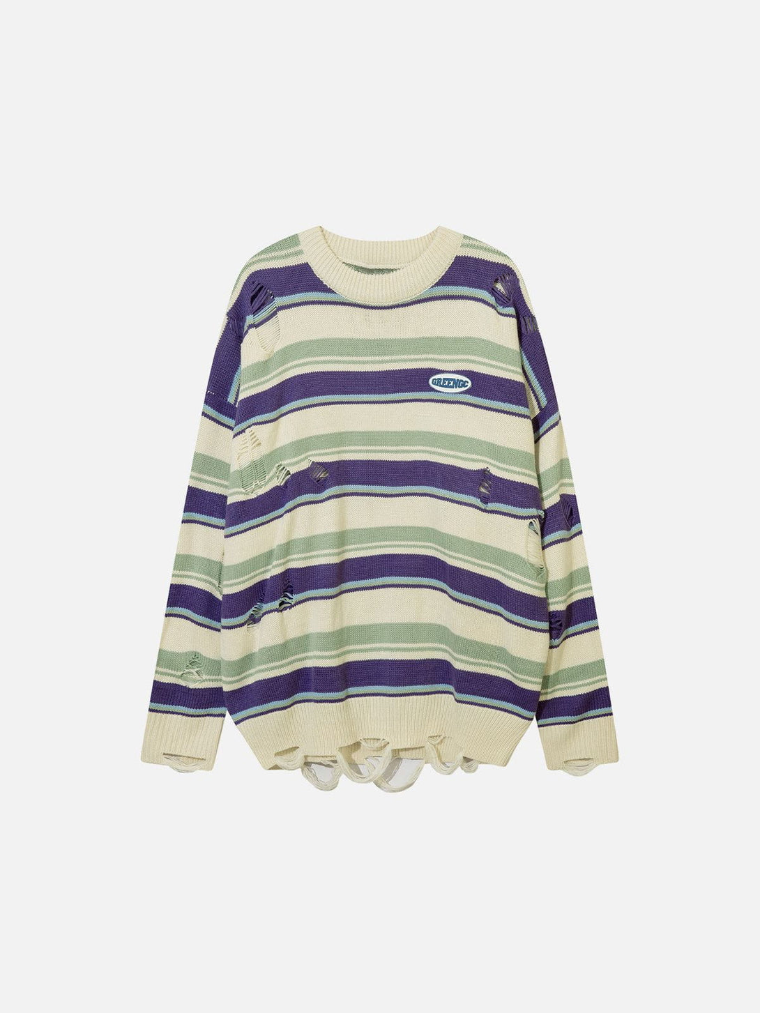 Ellesey - Stripe Hole Sweater-Streetwear Fashion - ellesey.com