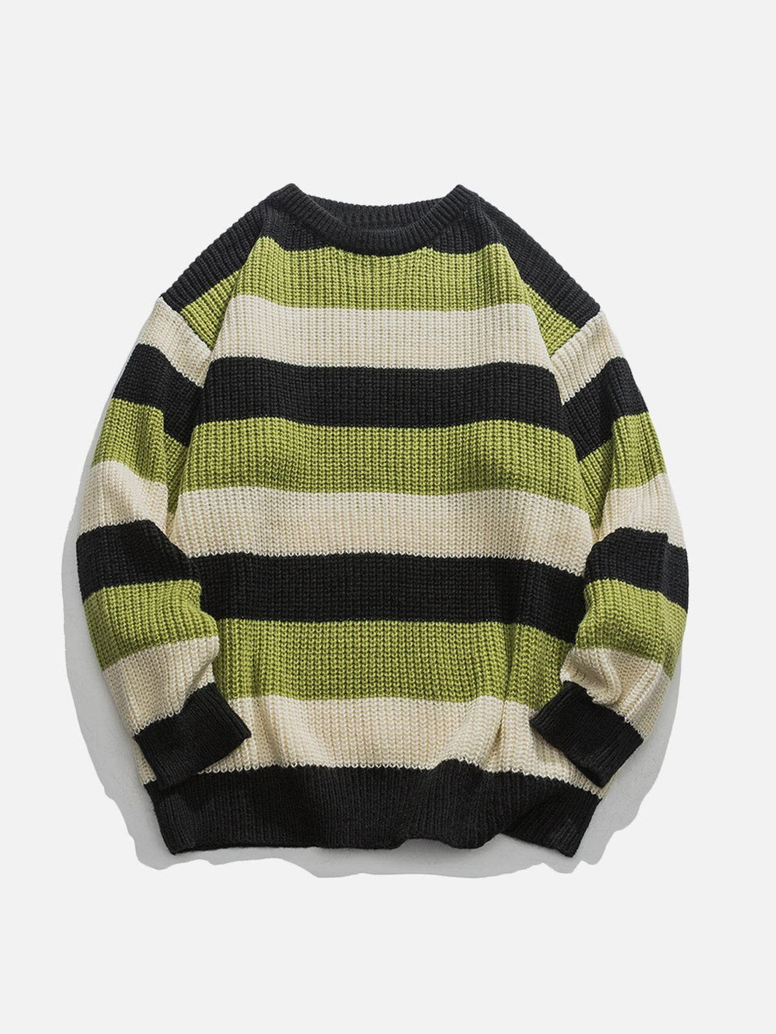 Ellesey - Stripe Patchwork Sweater-Streetwear Fashion - ellesey.com