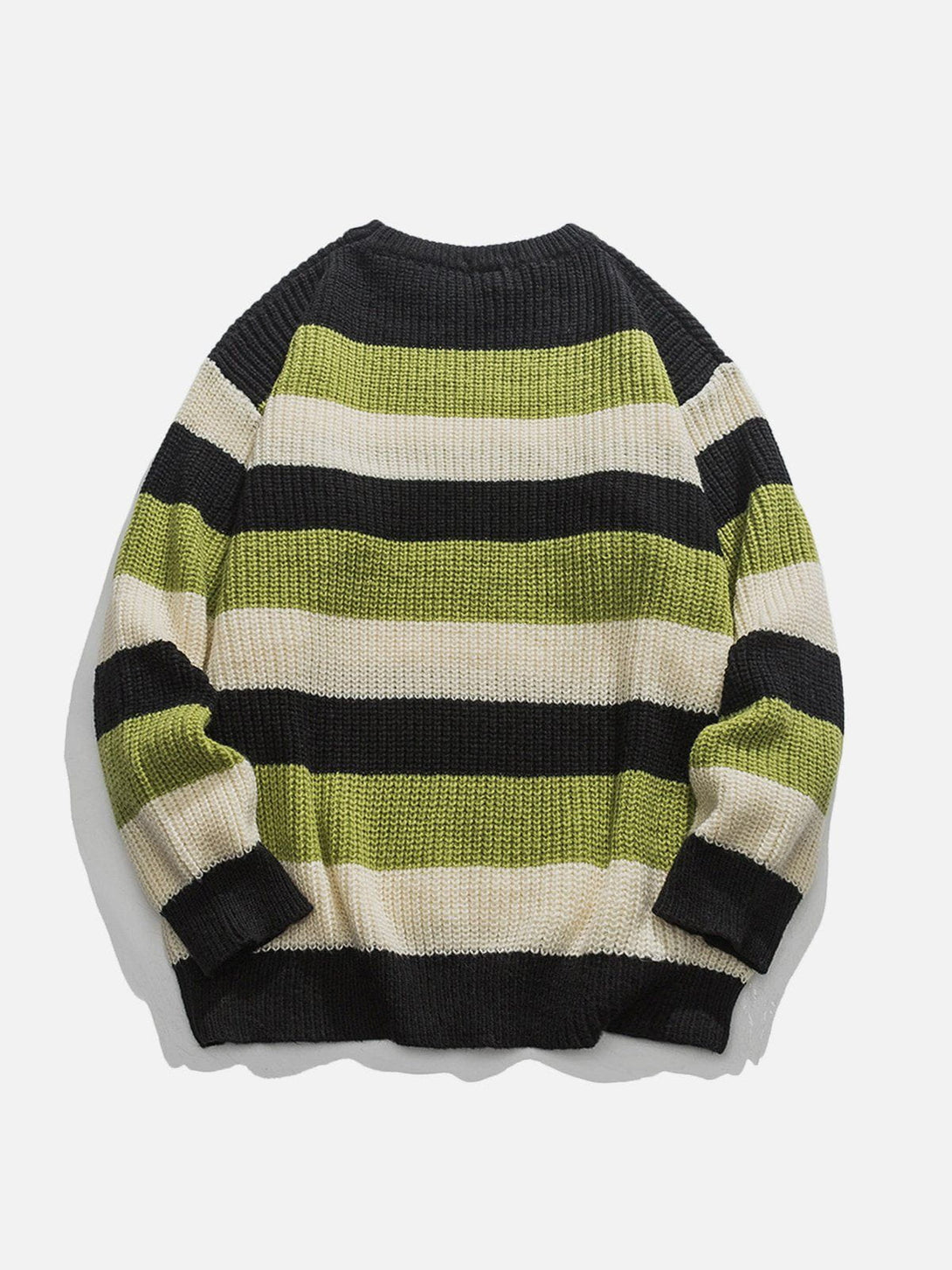 Ellesey - Stripe Patchwork Sweater-Streetwear Fashion - ellesey.com